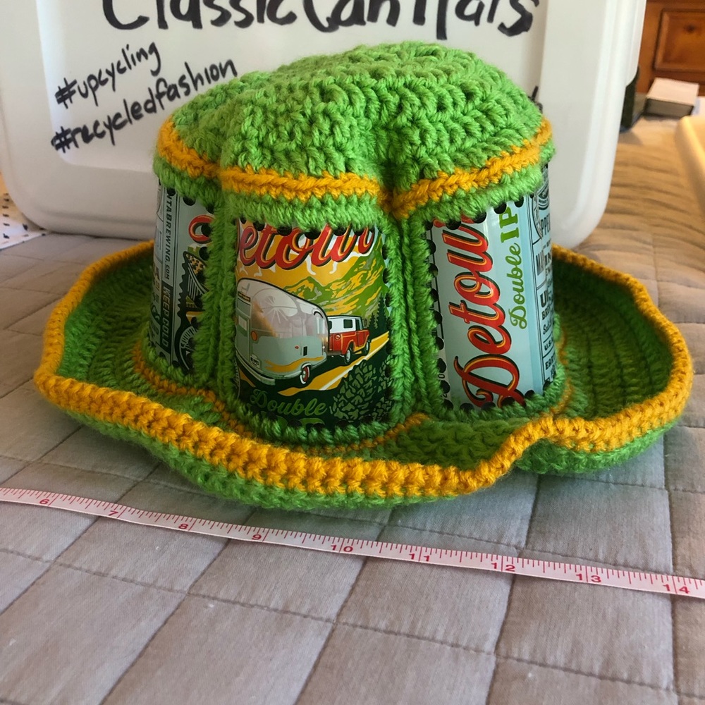 Beer Can Hat Handmade from Uinta Brewing Co one size fits all.
